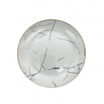 Тарелка Marble (белый мрамор) 16 см.
